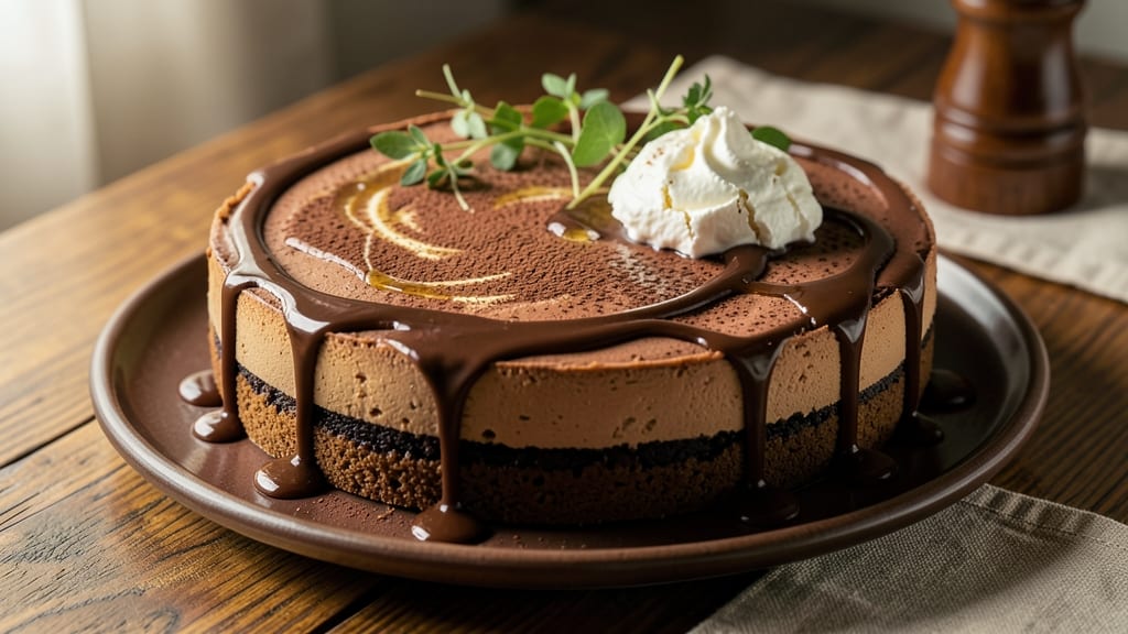 Chickpea Chocolate Cheesecake Recipe: Nutty Crunch Meets Silky Chocolate Swirls