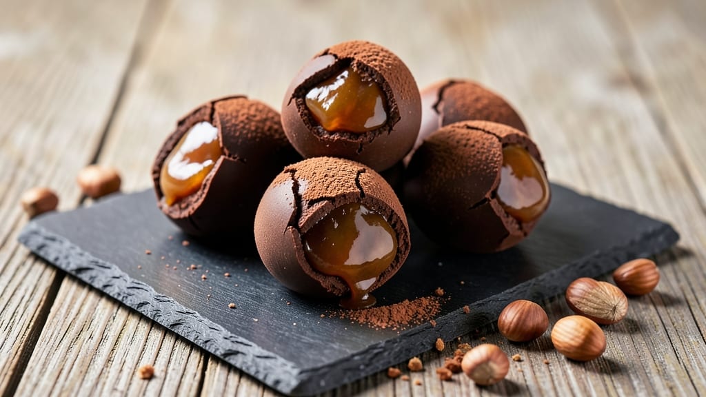 Caramel Filled Chocolate Truffles Recipe: Silky Ganache Wrapped in Crispy Cocoa Shells