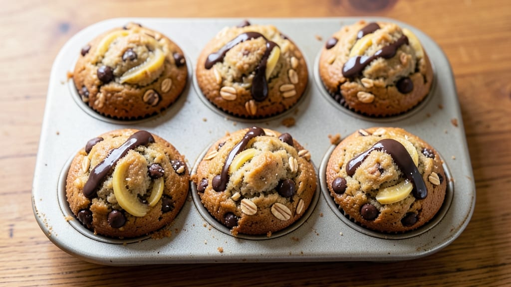 Banana Chocolate Chip Oatmeal Muffins Recipe: Moist and Nutty With Hidden Banana Boost