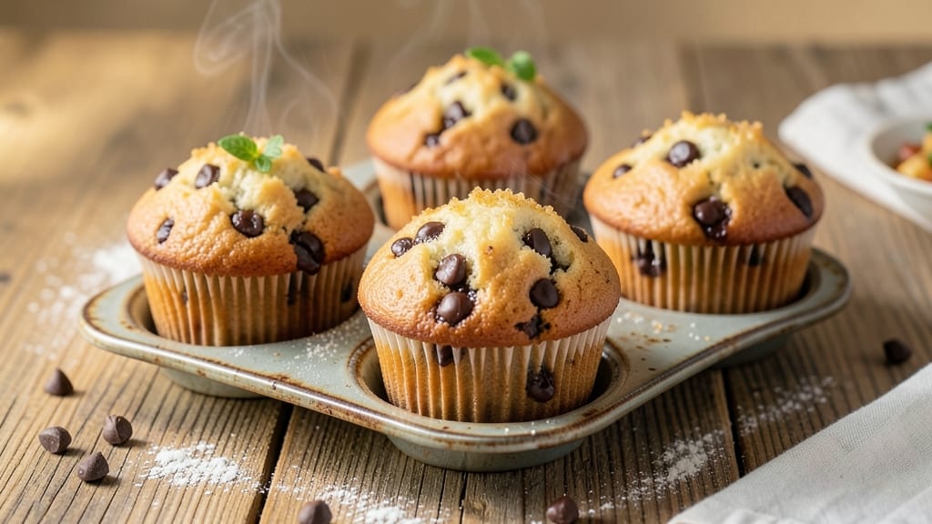 Bakery Chocolate Chip Muffins Recipe: Golden Tops and Gooey Chunks in One Bite