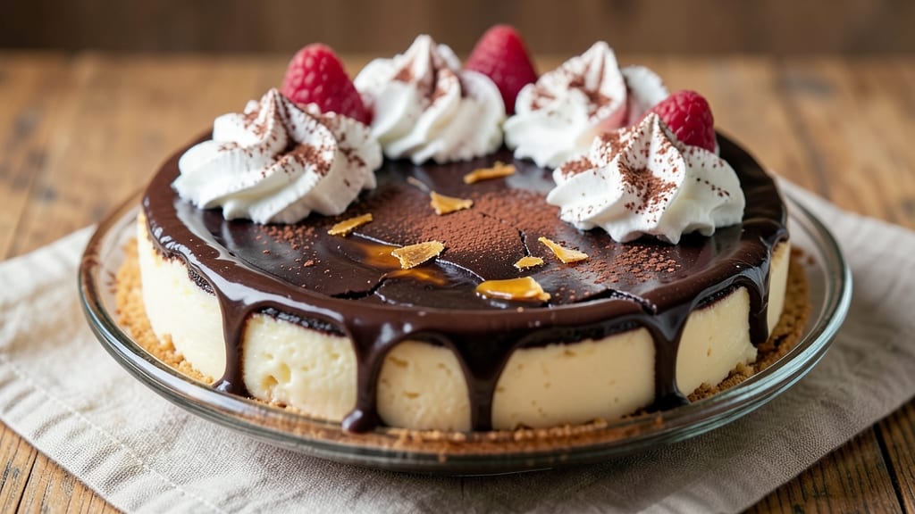 Boston Chocolate Cream Pie Cheesecake Recipe: Dual-Layered Decadence With Crunchy Crust