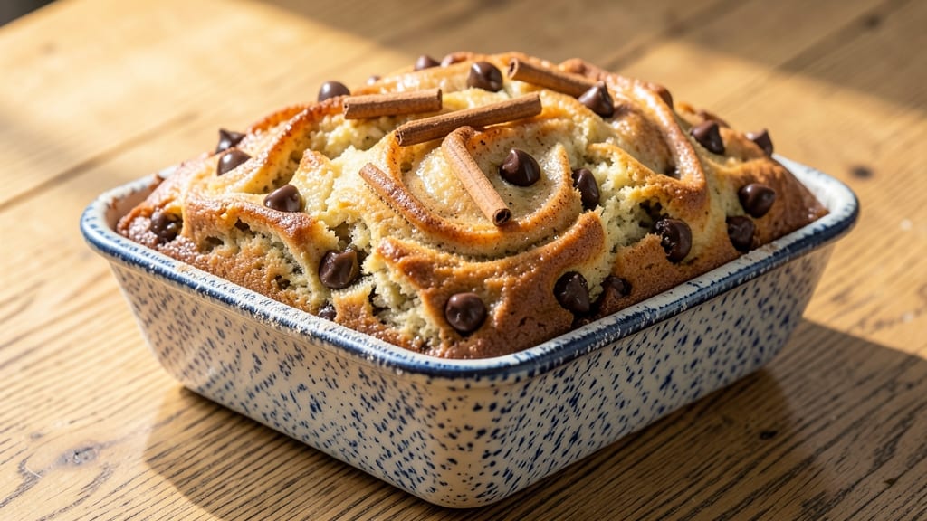 Banana Bread Recipe With Cinnamon and Chocolate Chips: Warmly Spiced Moistness With Gooey Melts