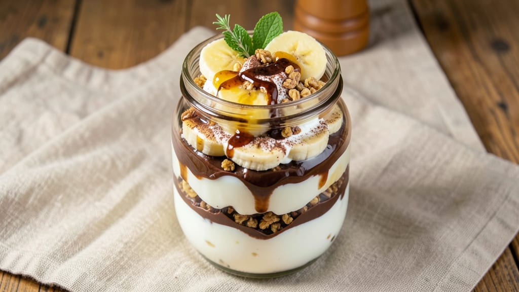Banana Chocolate Parfait Recipe: Layers of Creamy Yogurt and Crunchy Granola