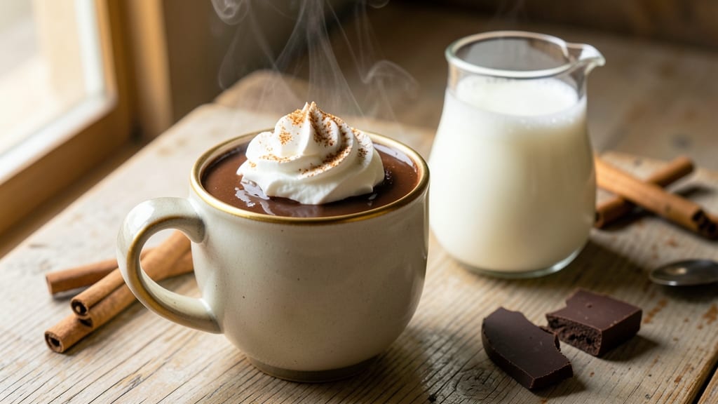 Café-Style Hot Chocolate Recipe: Whipped Cream Clouds and Spiced Cocoa Magic