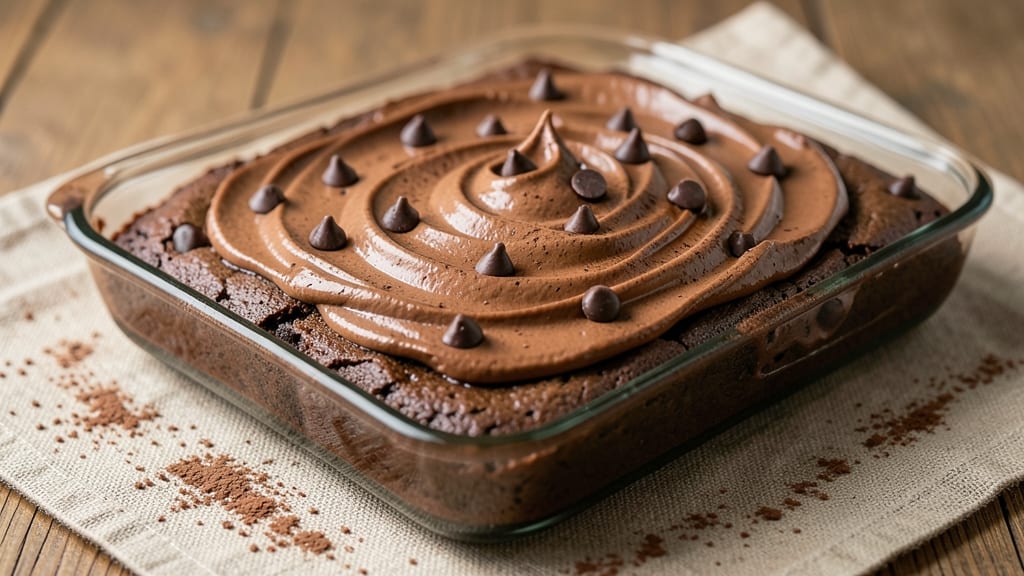 Brownie Frosting With Chocolate Chips Recipe: Fudgy Cocoa Swirls and Melty Chip Rivers